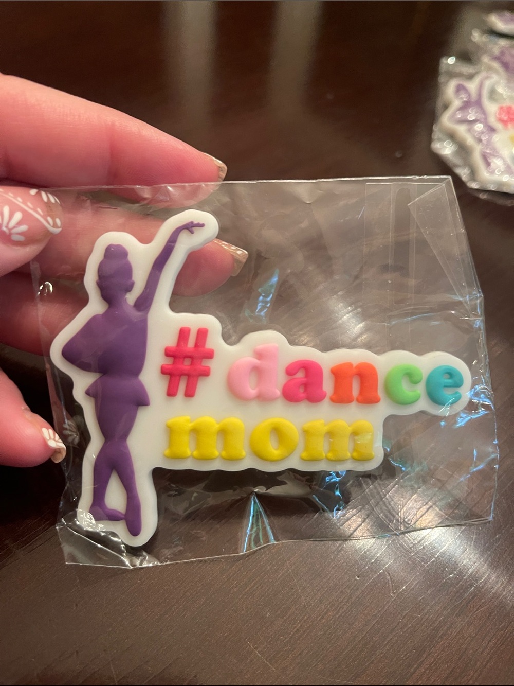 # dance mom Colorful Silicone Bogg Bag Charm nwt